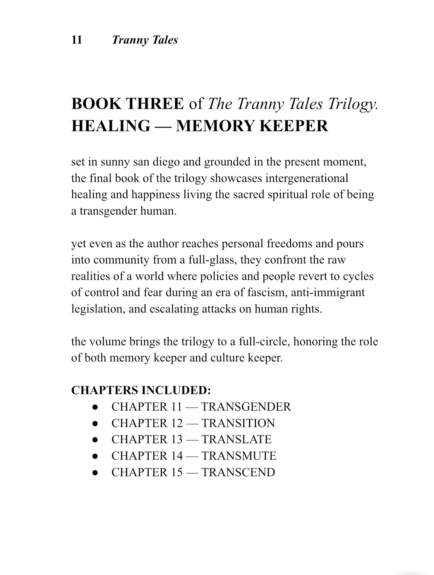 TRANNY TALES - BOOK ONE
