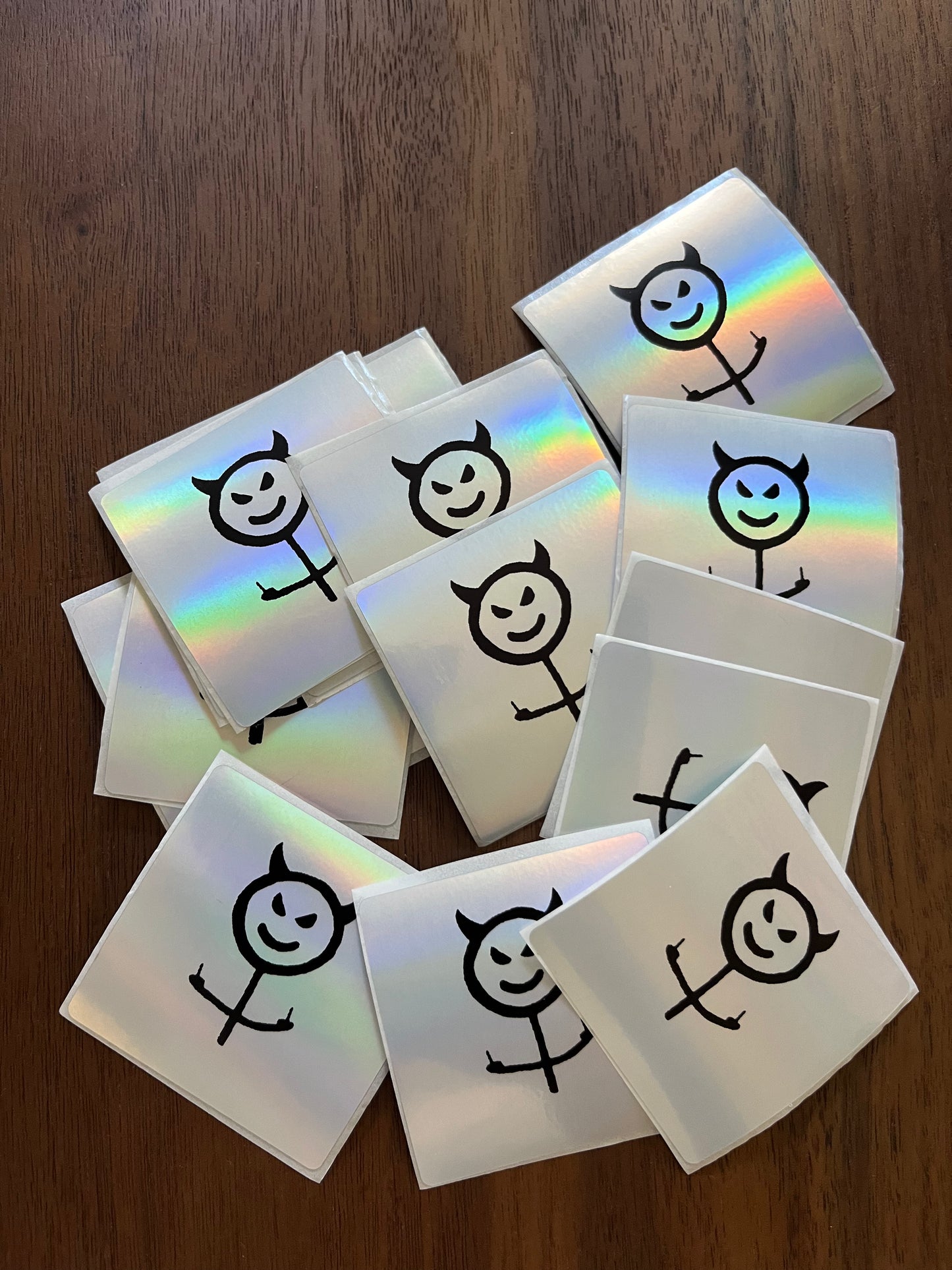 holographic stickers 2x2 in